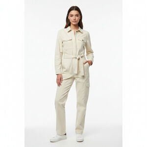 Banana Republic NWT Utility Jumpsuit Small Belted Cotton Stretch
